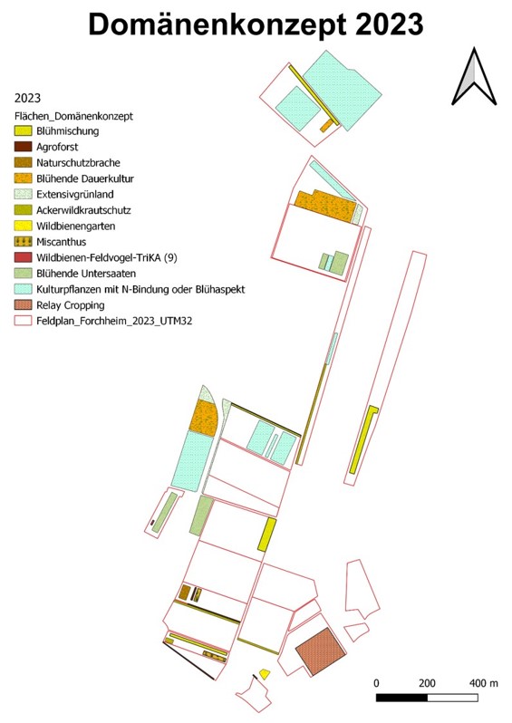 Karte vom Domänenkonzept LTZ Rheinstetten-Forchheim 2023