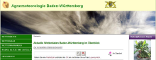 Bild der Startseite von www.wetter-bw.de