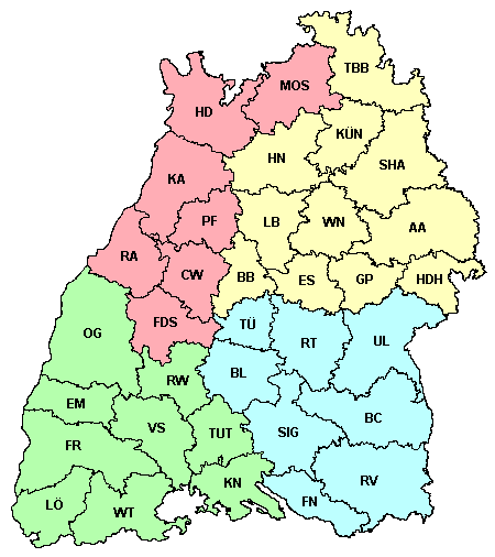 Untere Landwirtschaftsbehörden in BW